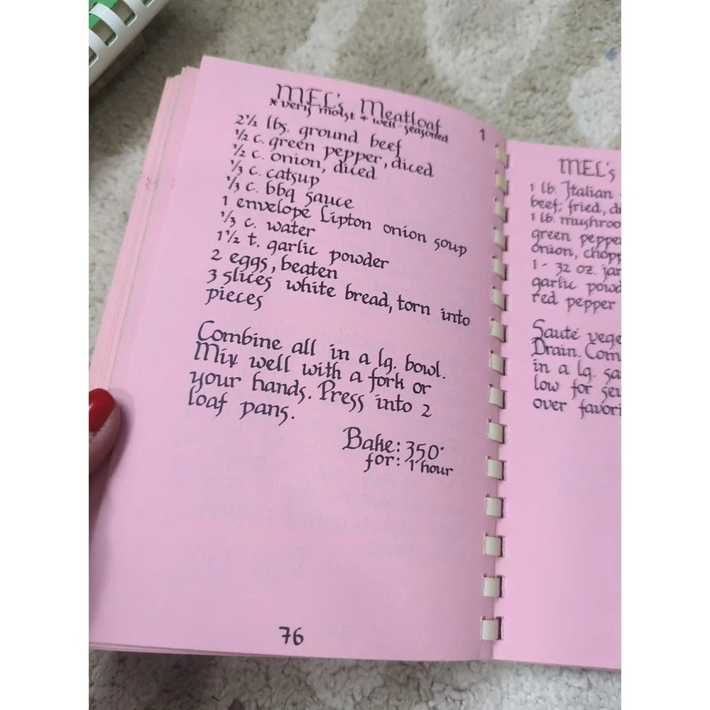 Vtg Spiral Bound Cookbook‎ Mary E. List I Love To Cook 1989 NC
